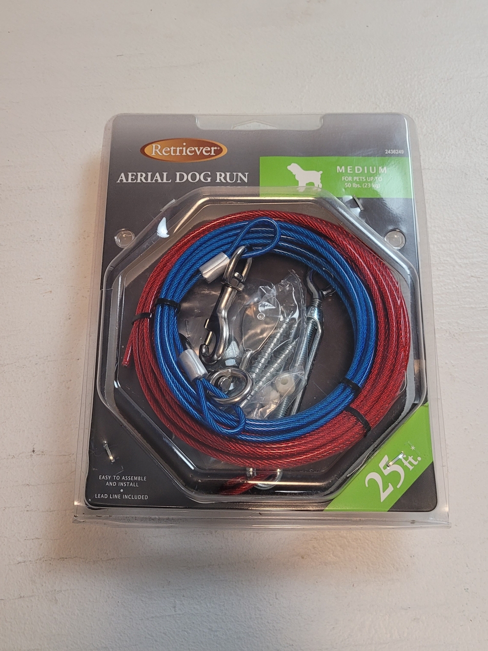 Retriever Aerial Dog Run, a 25-foot overhead cable system